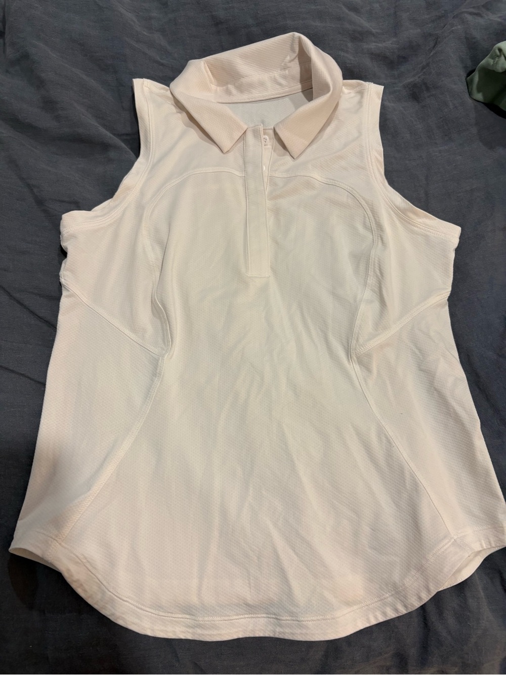 Lululemon Sleeveless Polo Tank Top - white
